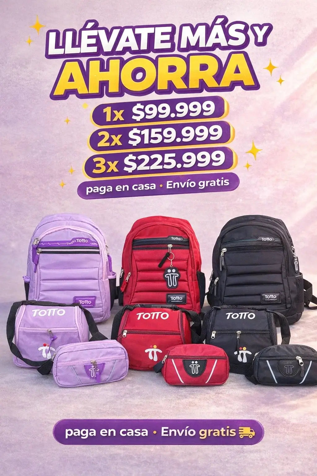 🎒Combo Morral Tipo Totto –🔥 Calidad Premium que se Nota🔥