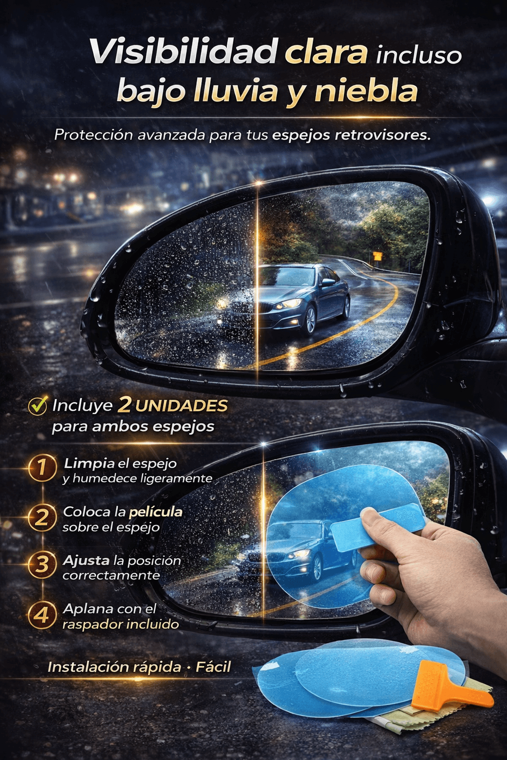 ⚠️⚠️ ¿Miedo al conducir bajo lluvia? Necesitas ver claro. ⚠️⚠️