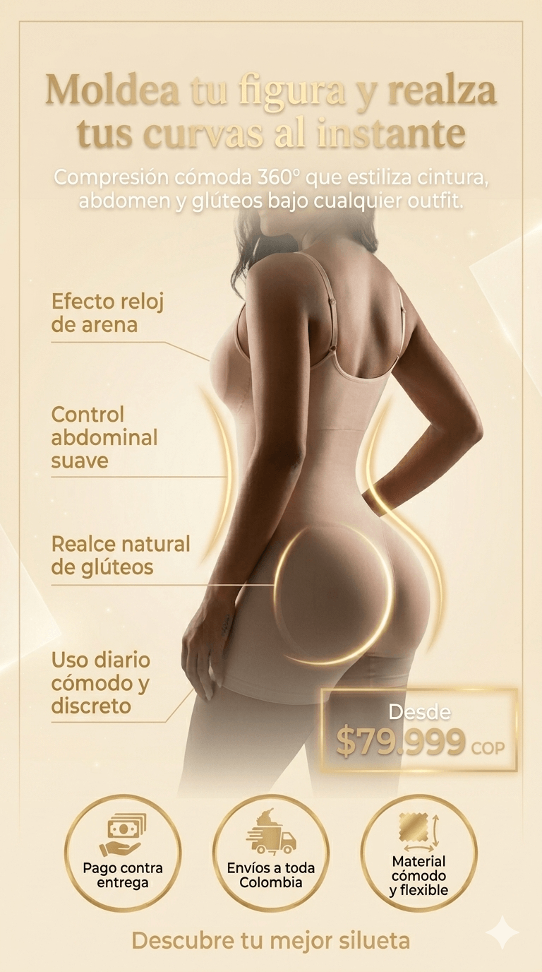 FAJA MOLDEADORA LEVANTA COLA 360™: Define cintura, Controla abdomen y Realza tu figura