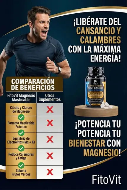 Triple Fórmula Mineral: Potasio y Magnesio  +Cloruro de Magnesio | 60 unidades