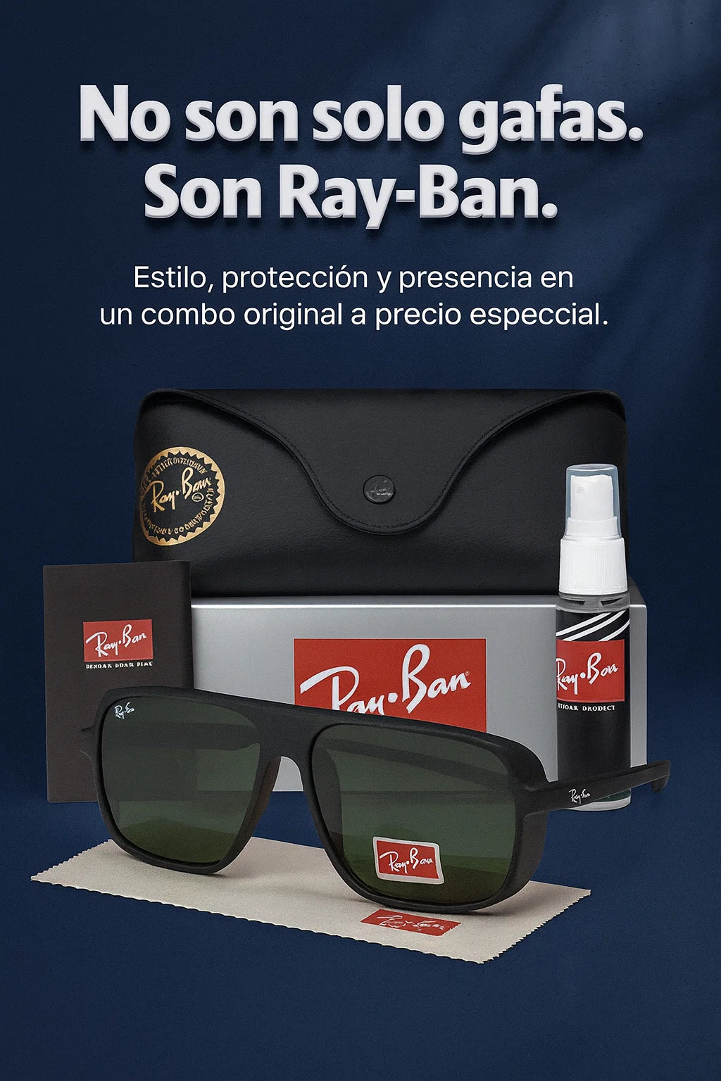 Viste tu mirada con estilo.💫 Gafas de sol UV400 Ray-Ban