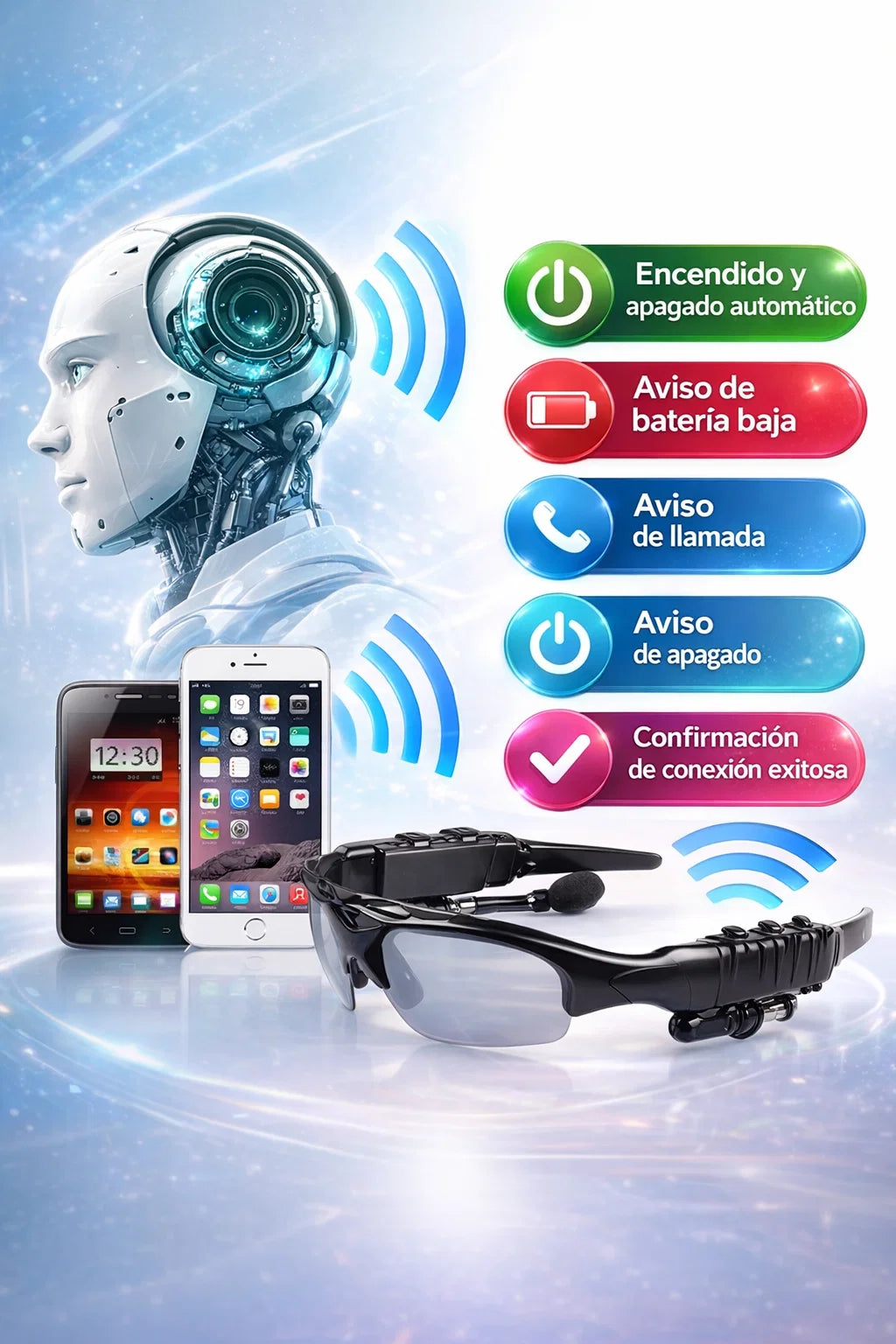🕶️Tecnología y Estilo en un Solo Toque: Gafas de Sol con Bluetooth 🛜