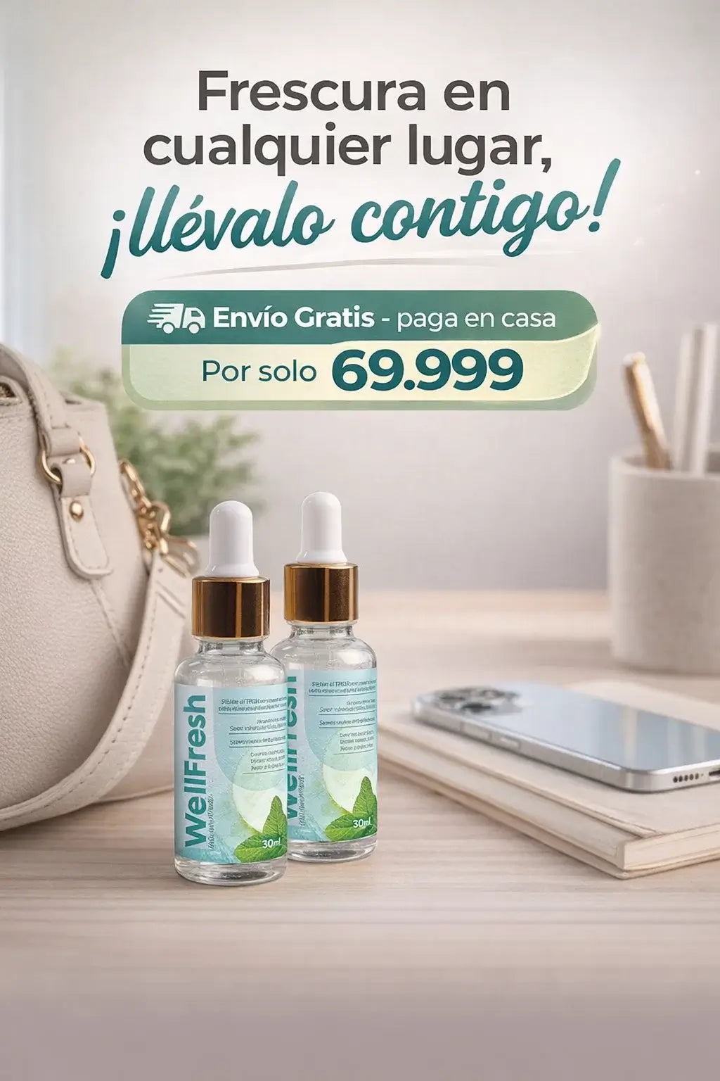 ¡Dile adiós al mal aliento con WellFresh 2x1 ! 🌿💧