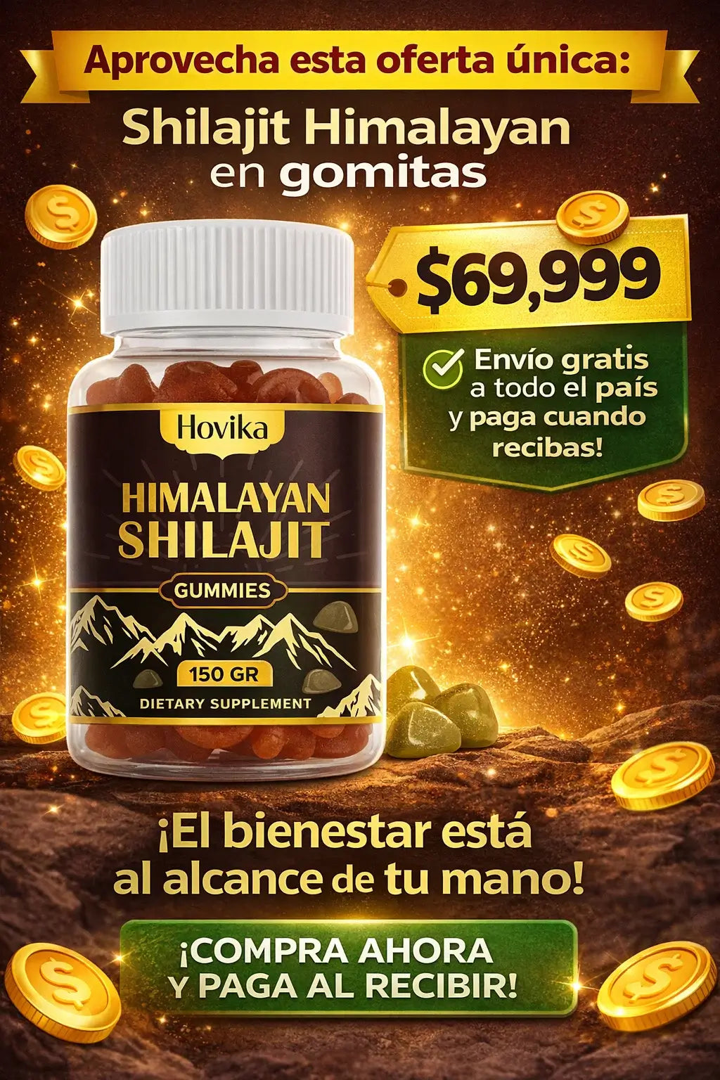 Despierta tu Vitalidad: ¡Siente el Poder del Shilajit!!💪🏻🔥